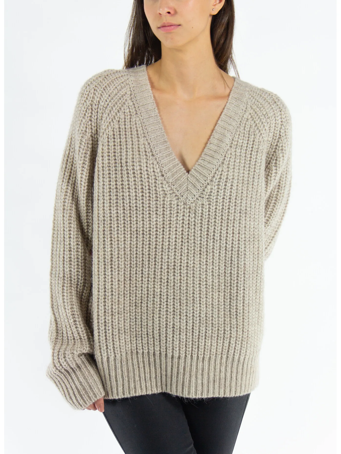     -BIRGITTE HERSKIND    -MAGLIONE FENNY A SCOLLO V-