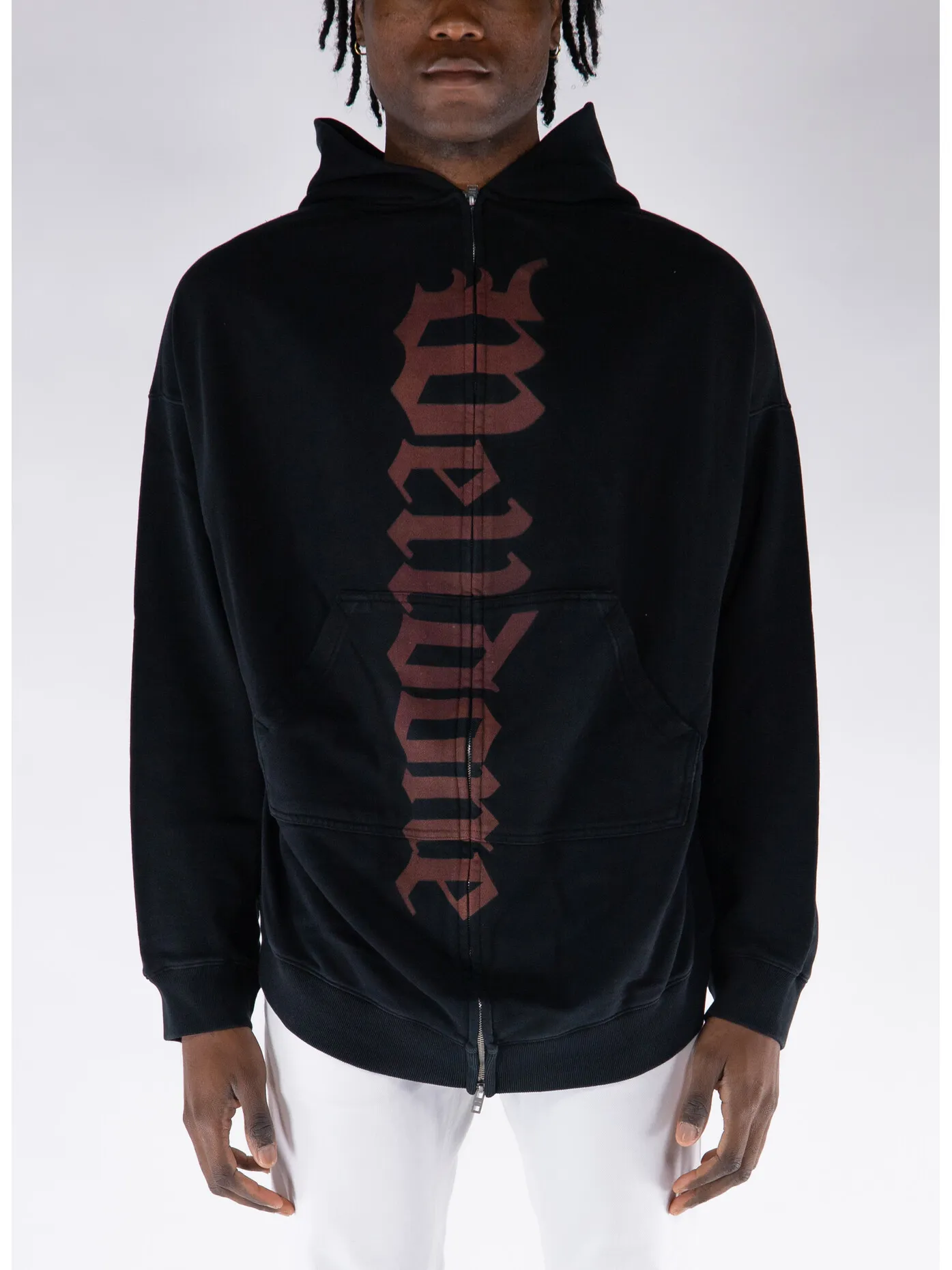     -WE11DONE    -FELPA HOODIE FLARE ZIP-UP-