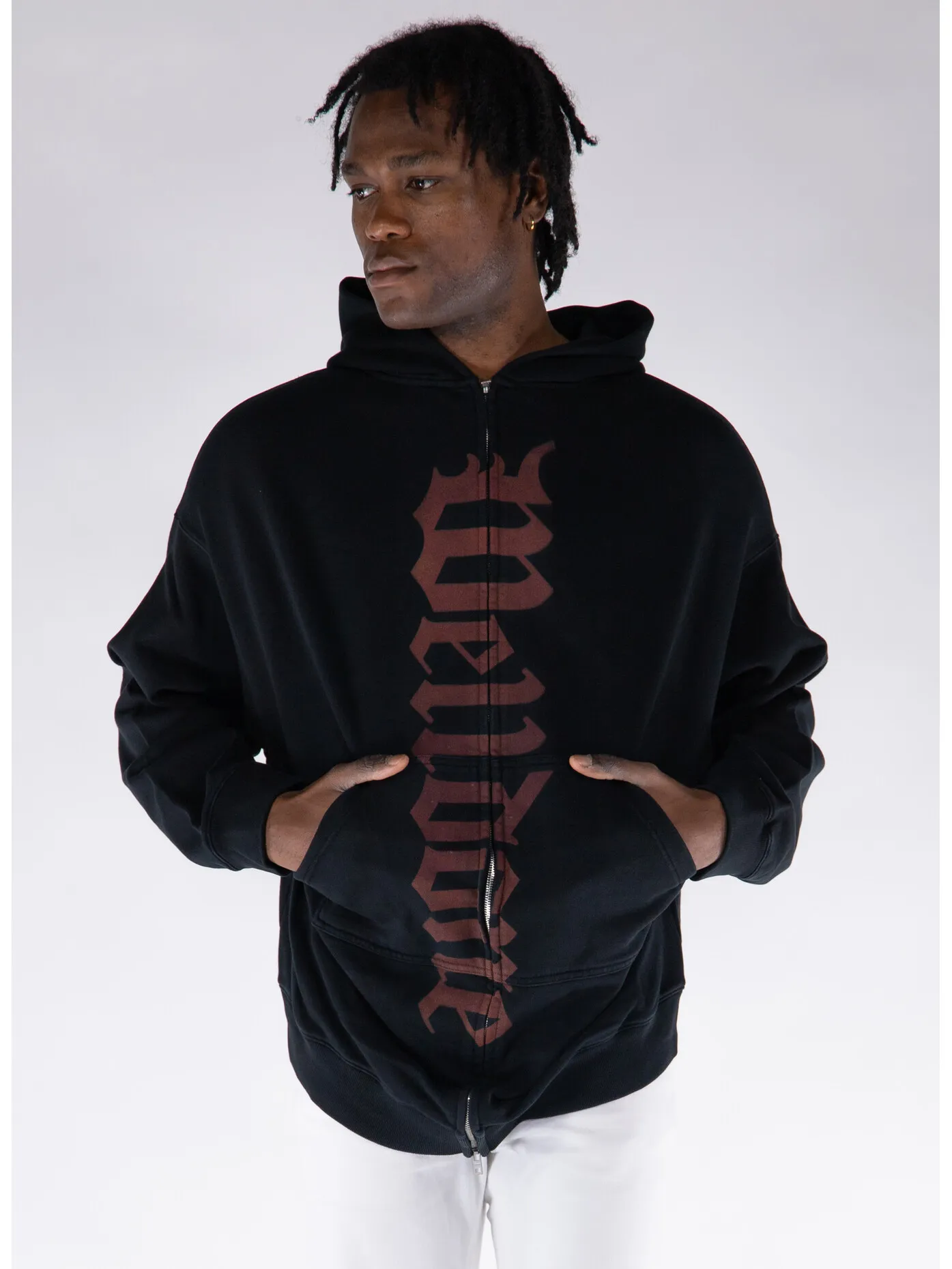    -WE11DONE    -FELPA HOODIE FLARE ZIP-UP-