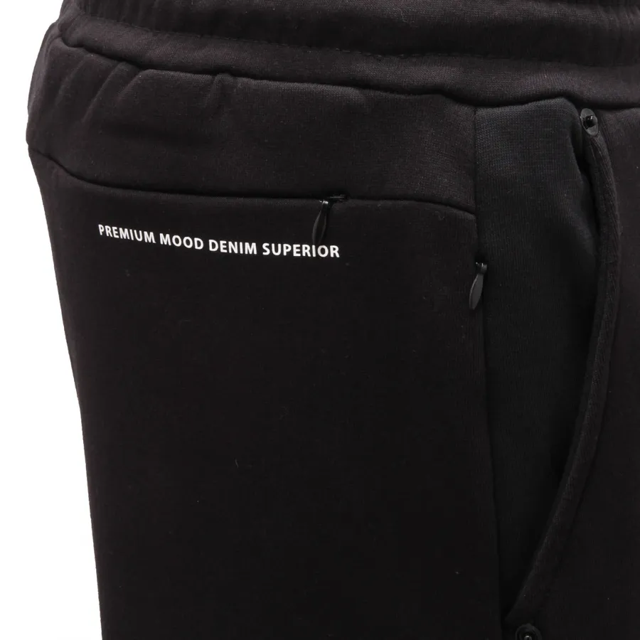 0214AD pantalone tuta uomo PREMIUM MOOD DENIM SUPERIOR black sweatpant man