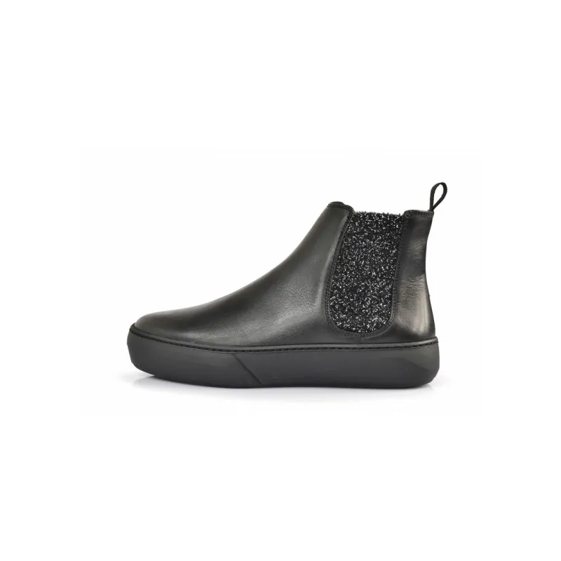 40m1 Stivaletto Beatles Donna Pelle Lurex Elastici Sui Lati Frau