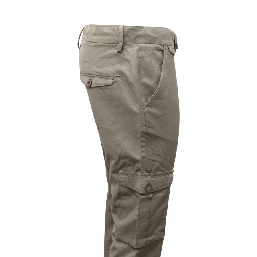 5675AQ pantalone cargo bimbo PAOLO PECORA boy kids trousers green