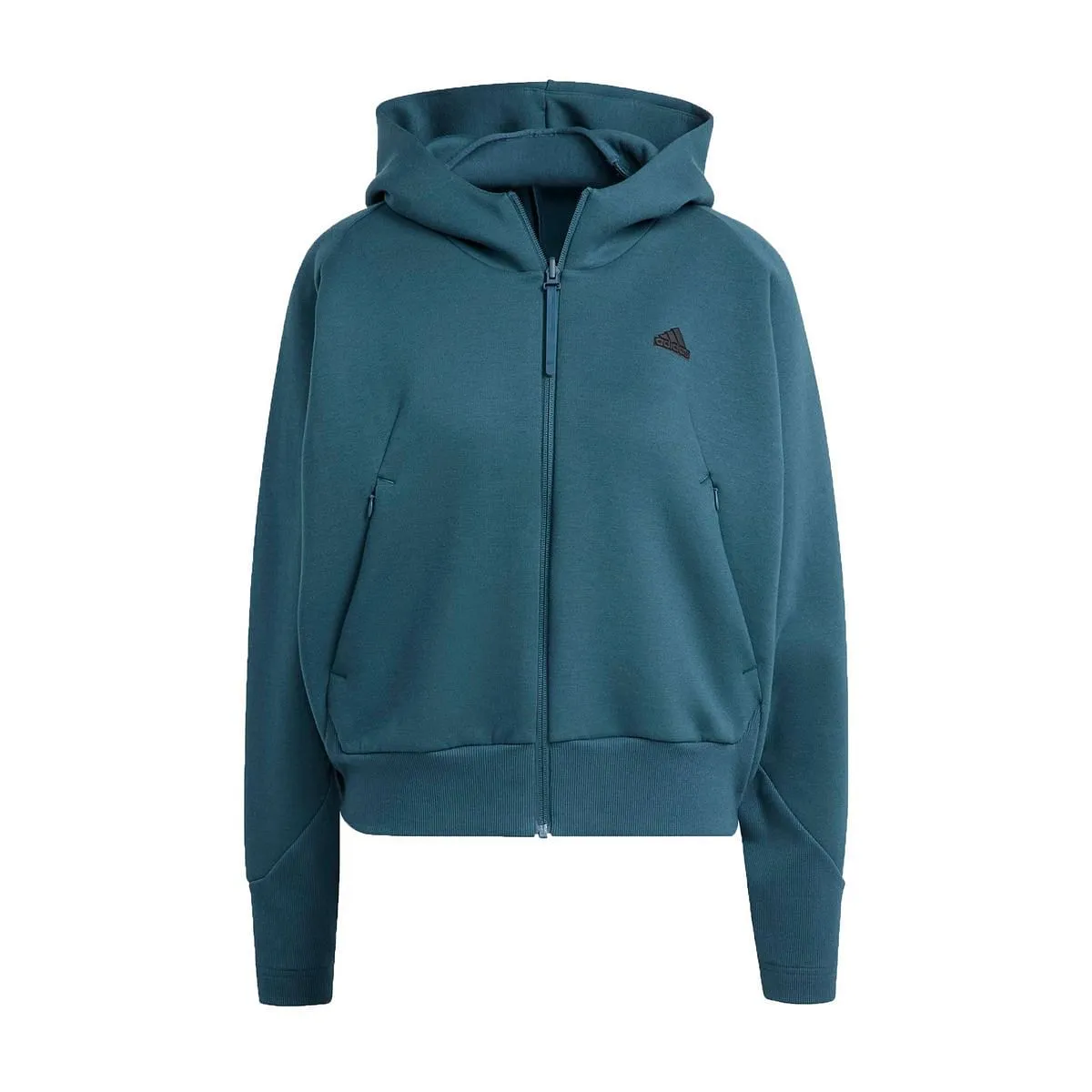      ADIDAS FELPA FULL ZIP CON CAPPUCCIO CROP Z.N.E. DONNA  