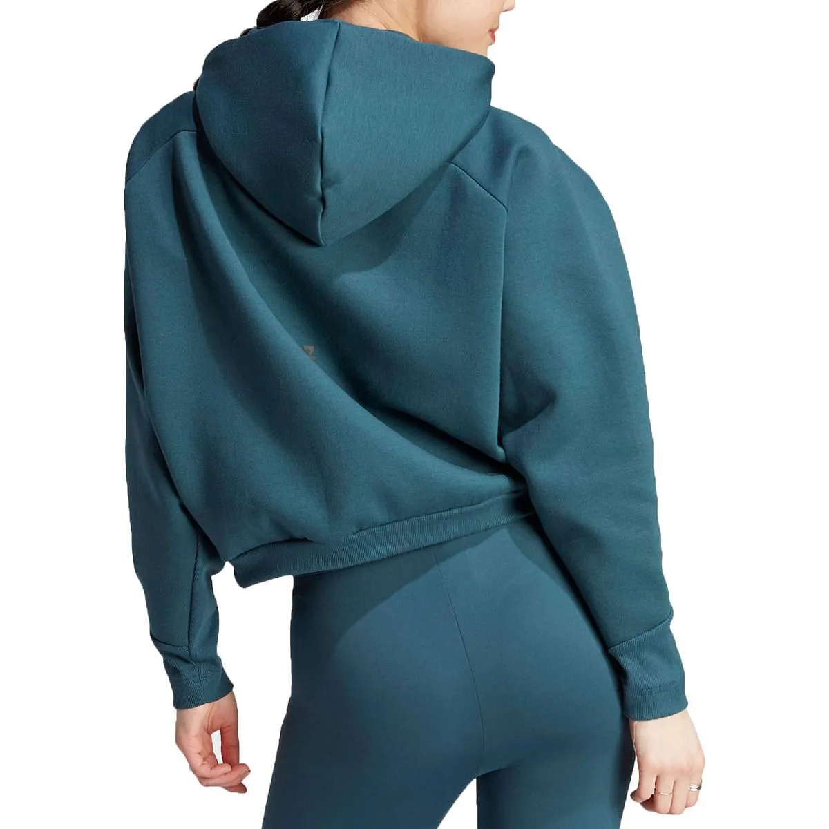      ADIDAS FELPA FULL ZIP CON CAPPUCCIO CROP Z.N.E. DONNA  