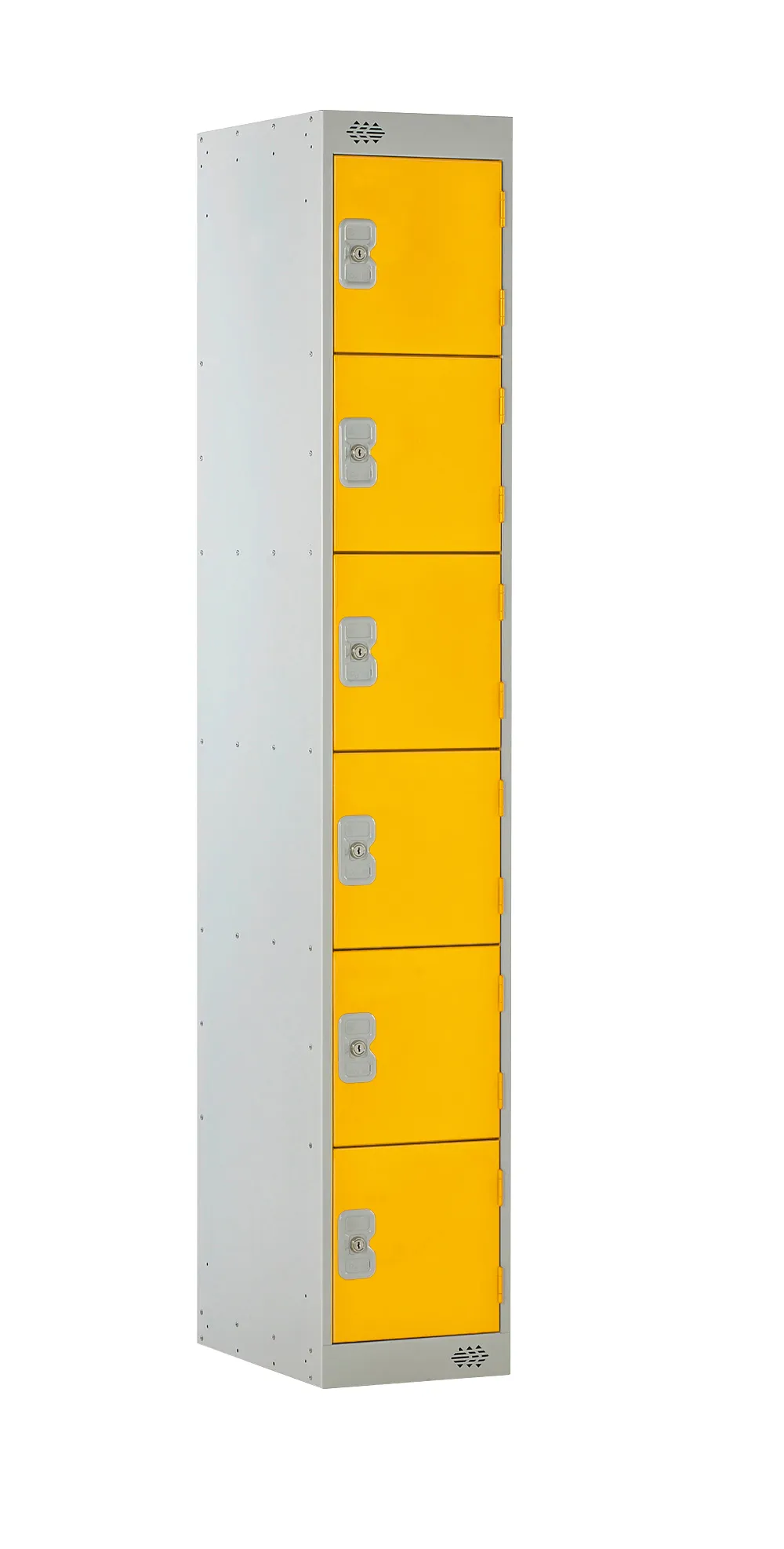 Armadietto Acciaio Colore giallo RS PRO 6 porta No, 1800 mm x 300 mm x 450mm