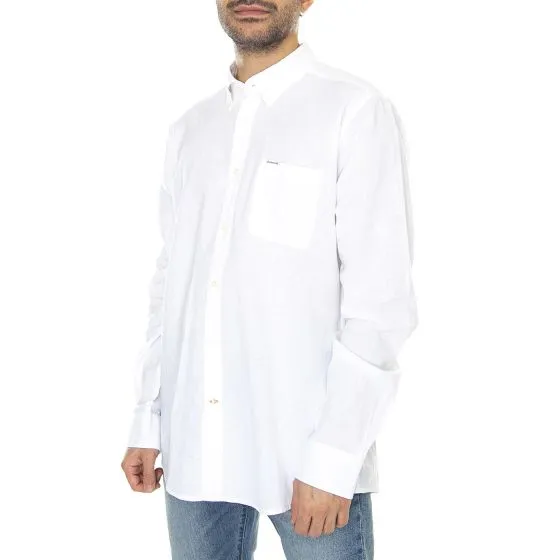 Barbour Nelson Tailored Shirt White - Camicia Uomo Bianca    