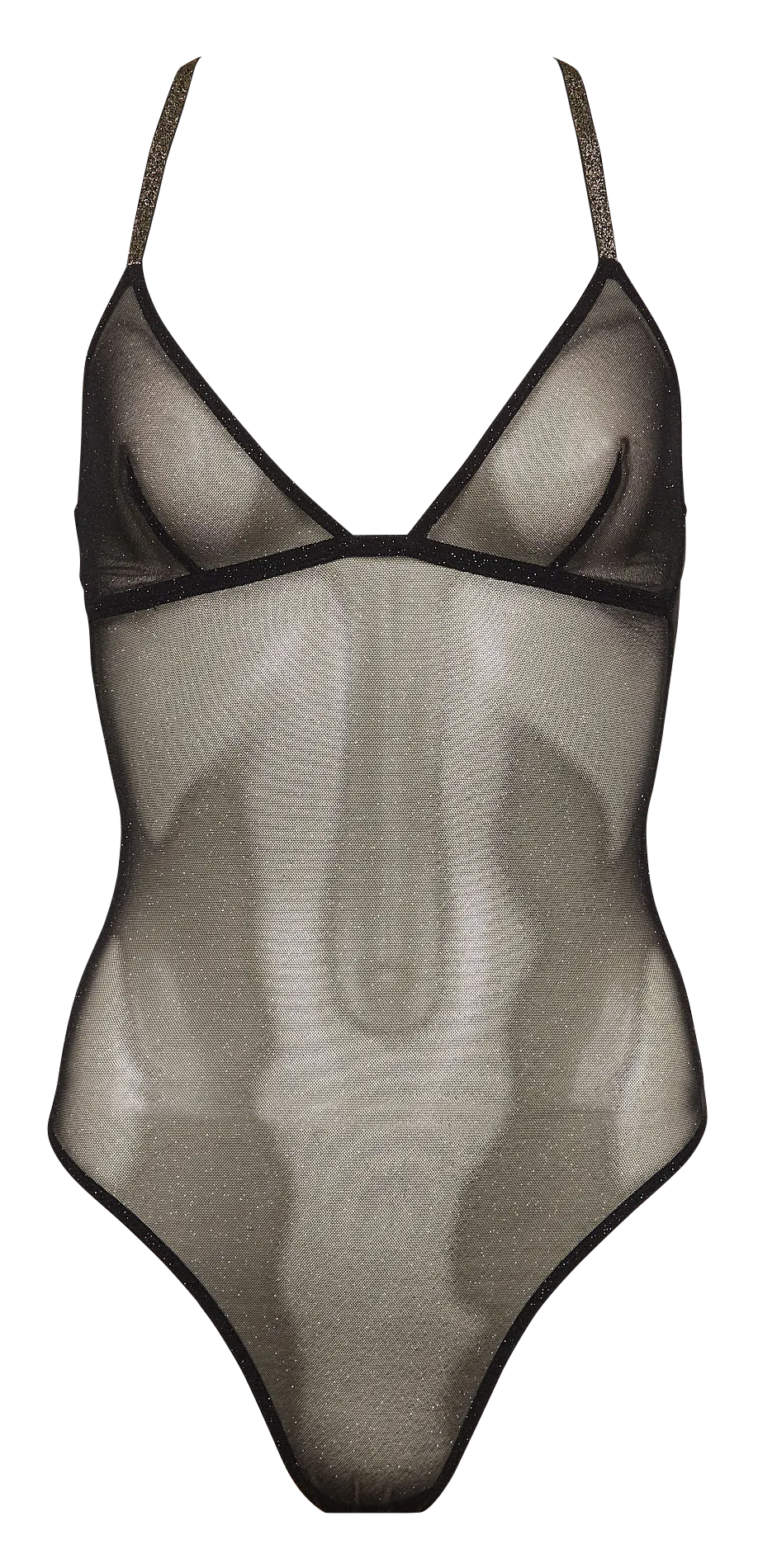  BELIZA   LUANA - Body a triangolo effetto glitterato | Nero