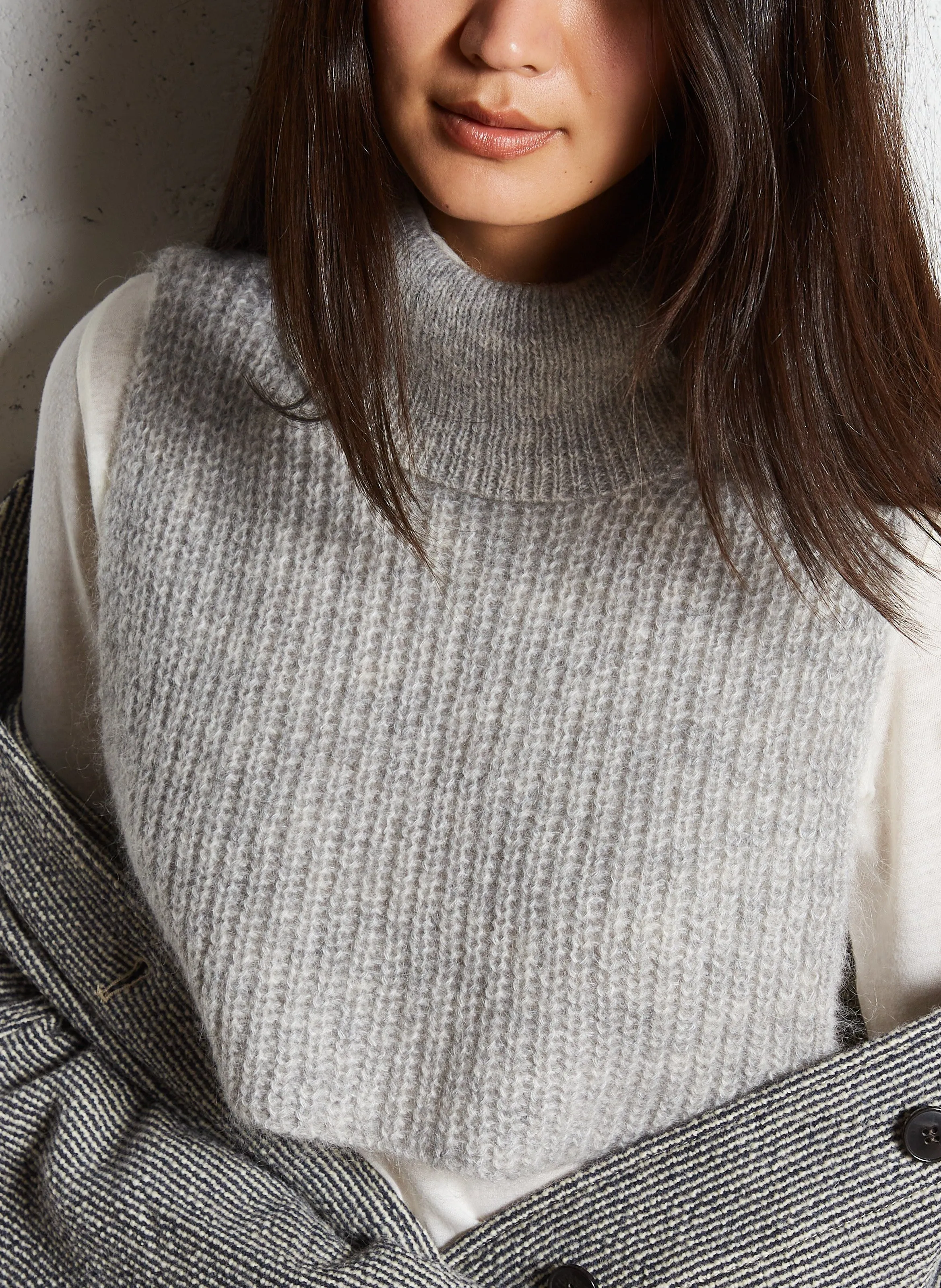  BELLA JONES   LARRY - Plastron in misto lana | Grigio