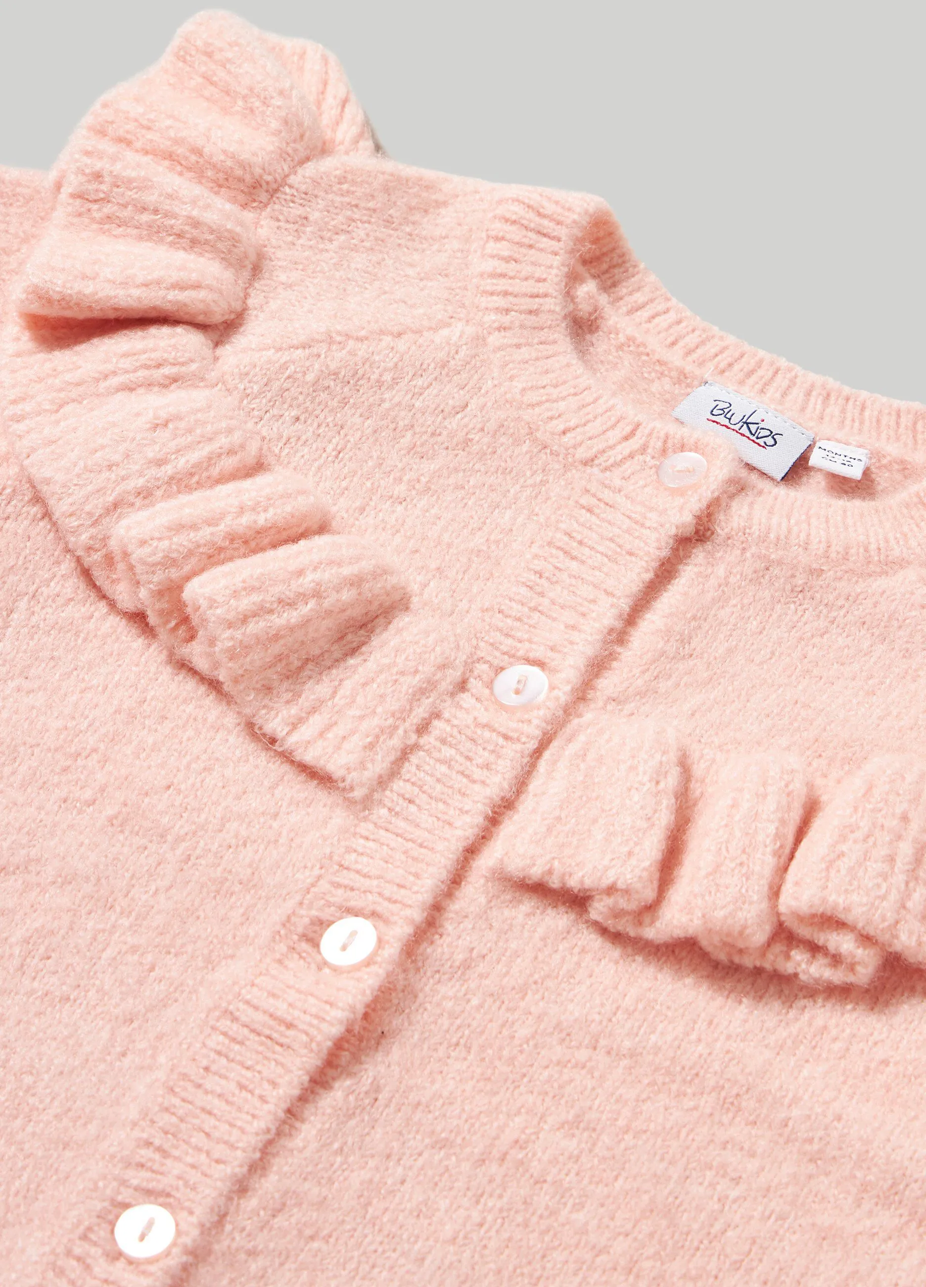 BLUKIDS  Cardigan con rouches neonata