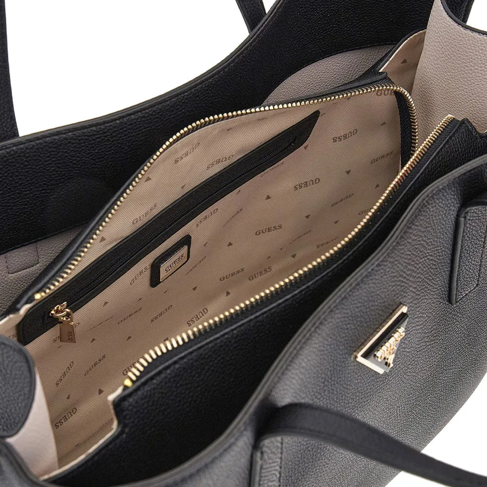 Borsa Donna a Spalla Shopper GUESS Linea Meridian colore Black
