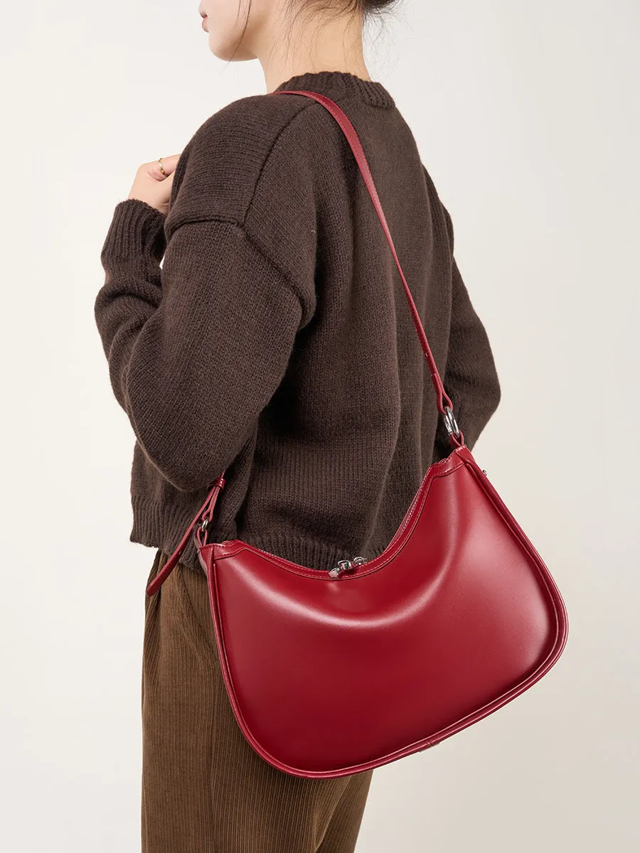 Borsa in pelle minimalista moda donna