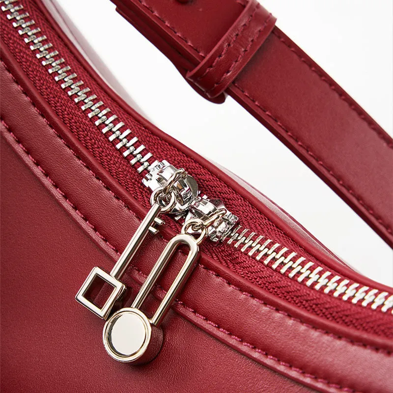 Borsa in pelle minimalista moda donna