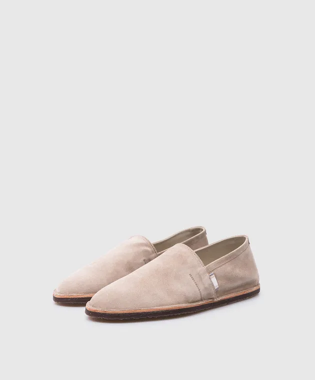 Brunello Cucinelli Espadrillas in camoscio grigio MPUCCLQ875