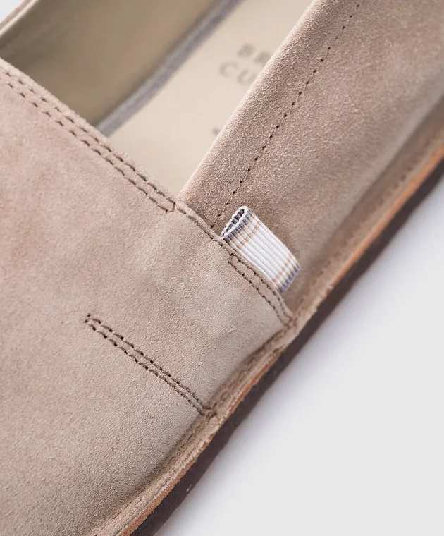 Brunello Cucinelli Espadrillas in camoscio grigio MPUCCLQ875