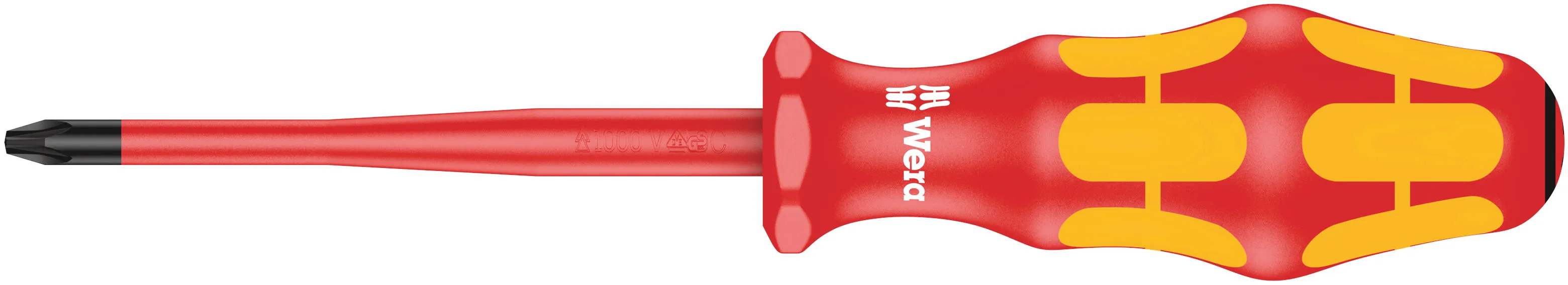 Cacciavite isolato Pozidriv PZ2 Wera, lungh. lama 100 mm