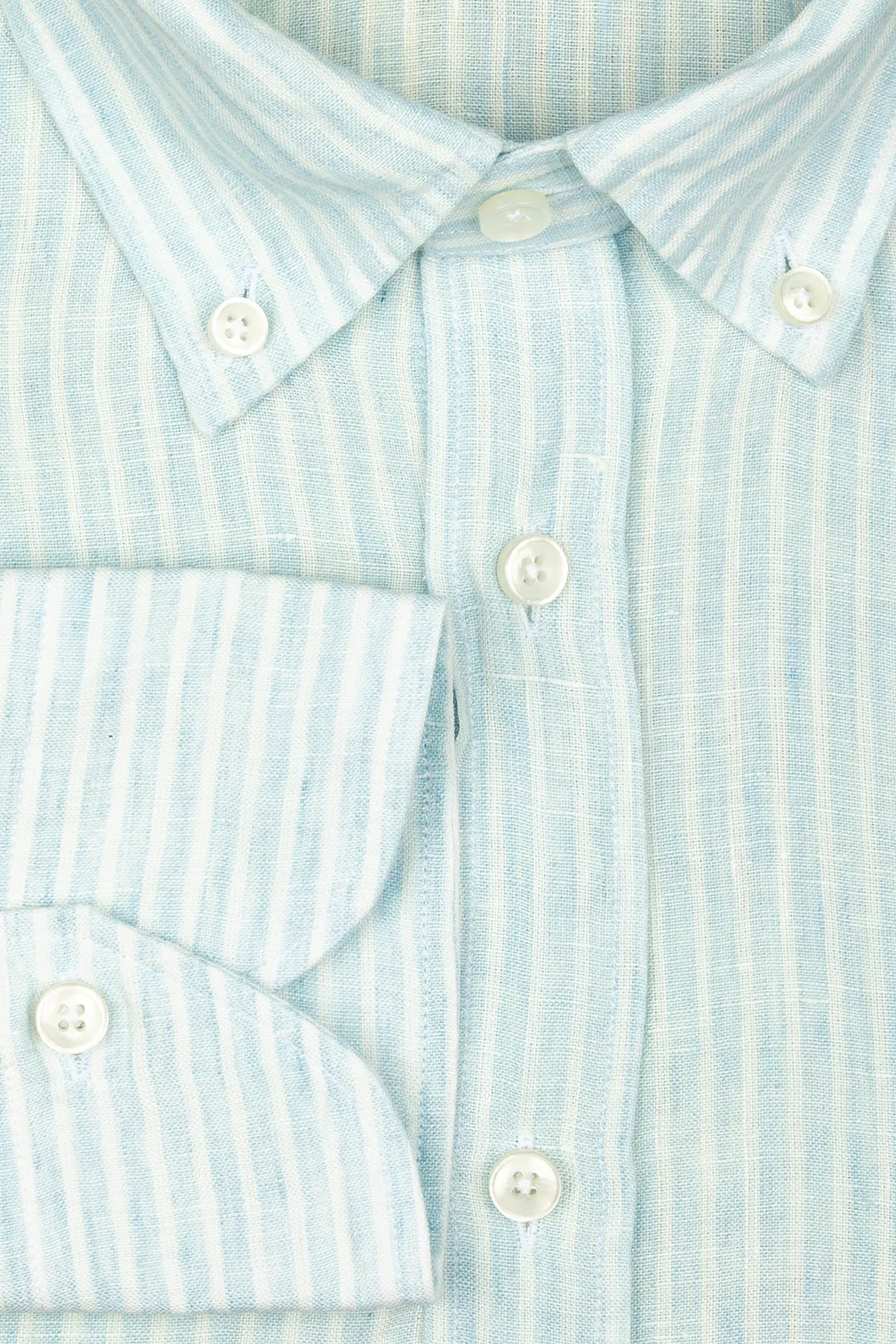 Camicia Classica Ml Bianca/celeste