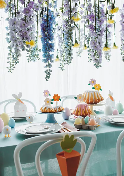 Candela all'uovo per brunch di Pasqua verde 10 cm