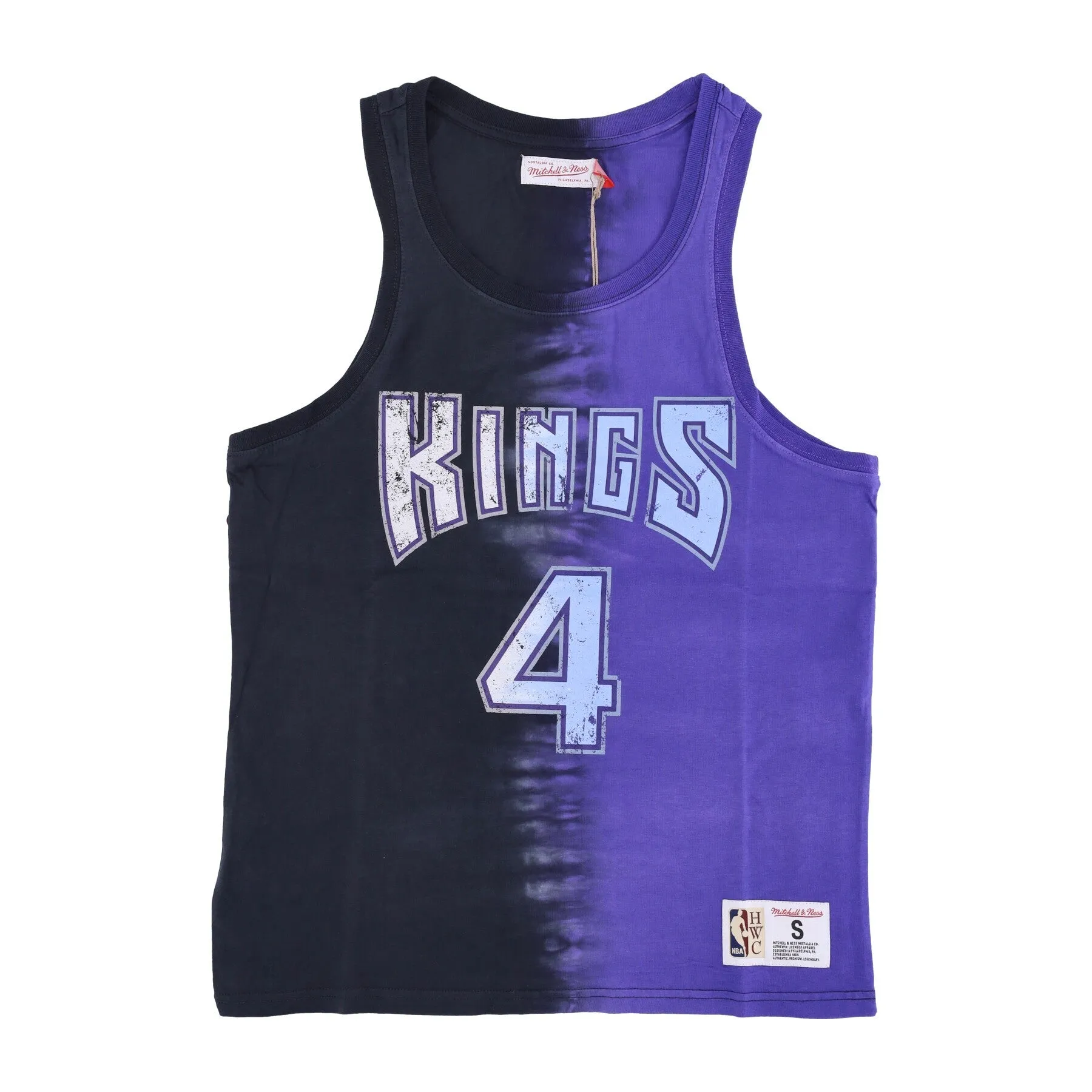 Canotta Uomo Nba Vertical Tie Dye Tank Hardwood Classics No 4 Chris Webber Sackin Original Team Colors