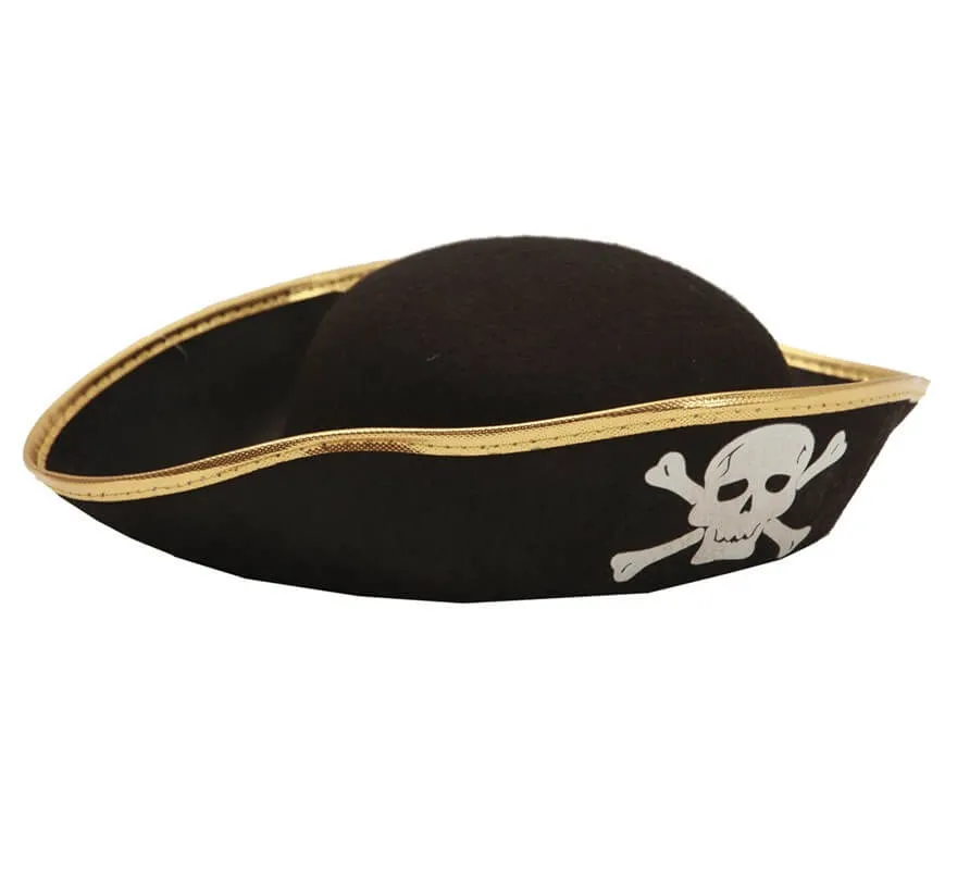 Cappello da pirata feltro per bambini