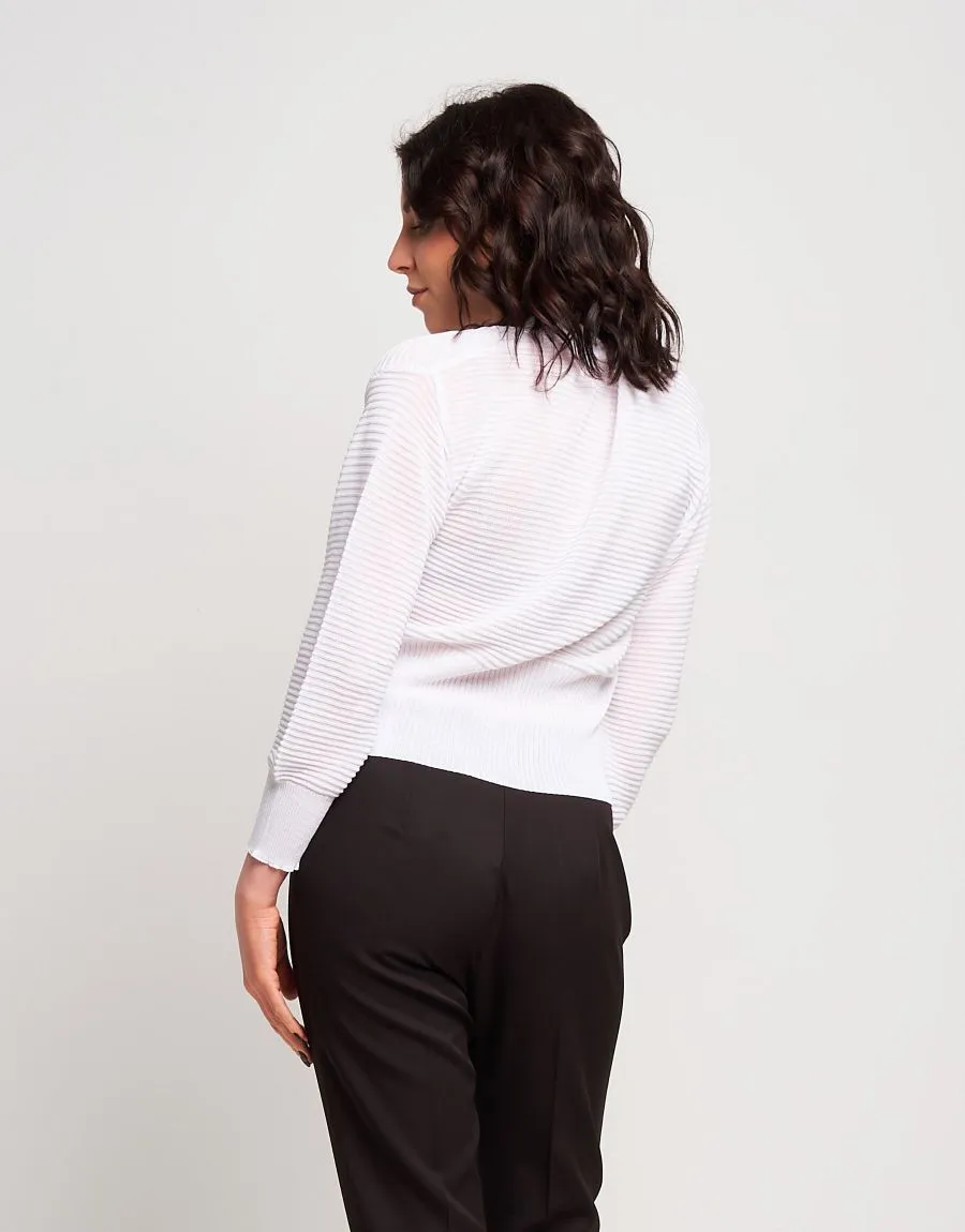 Cardigan faille con maniche a palloncino