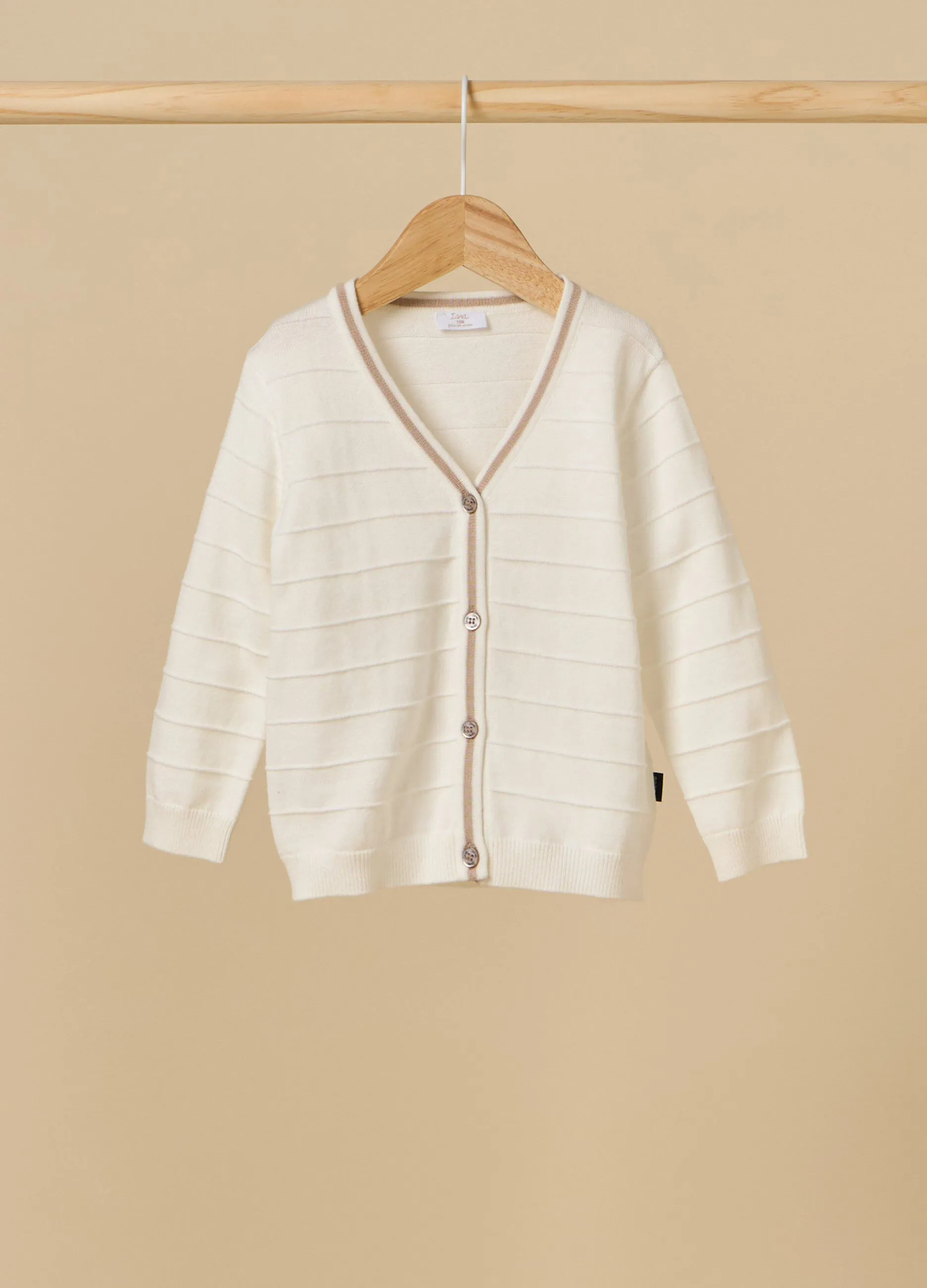 Cardigan IANA tricot in puro cotone neonato