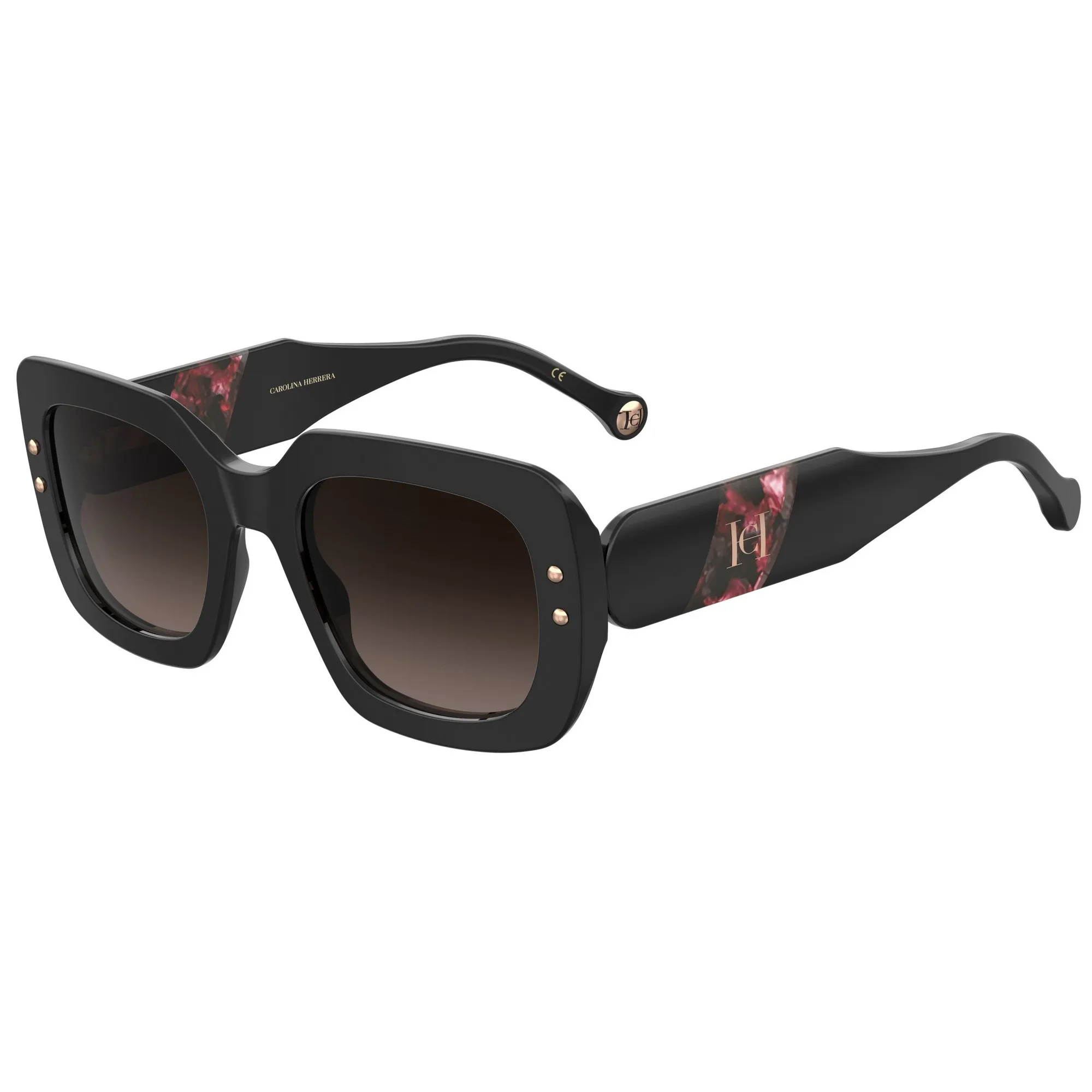   Carolina Herrera HER 0186/S - GUU HA Bordeaux Nero | Occhiale Da Sole Donna 