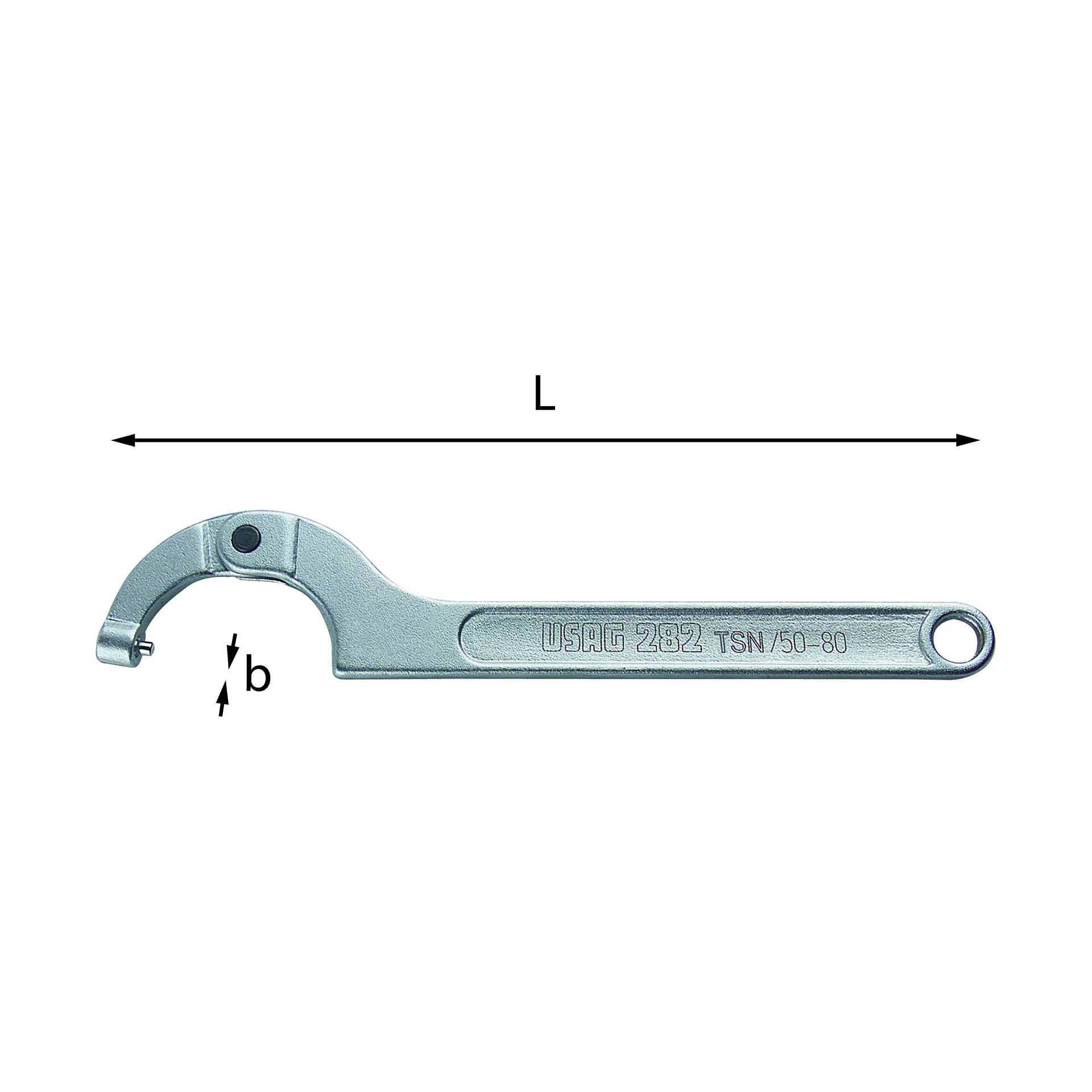 Chiave a settore Usag, ganascia da 35mm, L. 202 mm