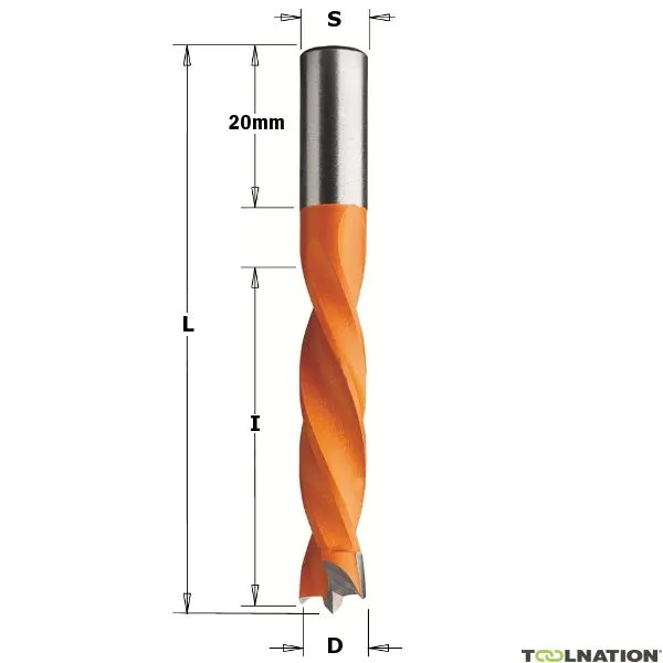 CMT 307.070.12 Trapano a colonna HM 7 mm, albero 8x20 sinistro