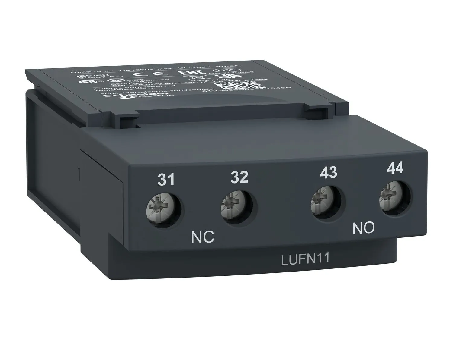 Contatto ausiliario Schneider Electric, 2 contatti, 1 N/C + 1 N/A