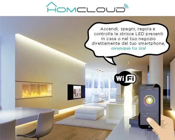 Controller Strisce LED Smart WiFi RGBW Homcloud AS-SL1