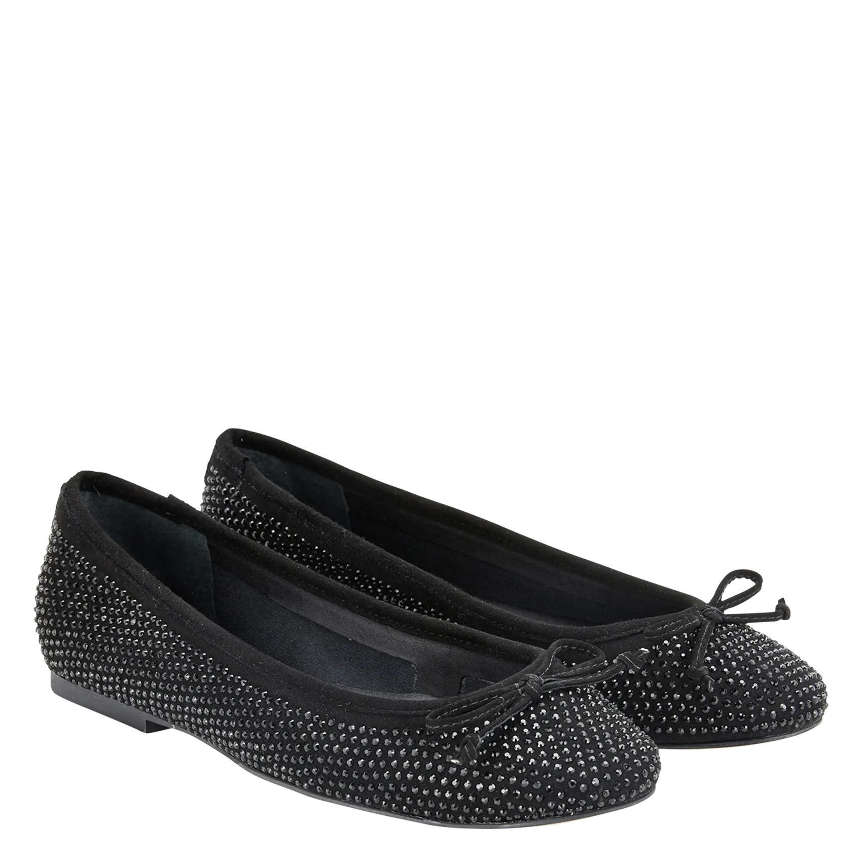  COSMOPARIS   ODINE - Ballerine in pelle con strass | Nero