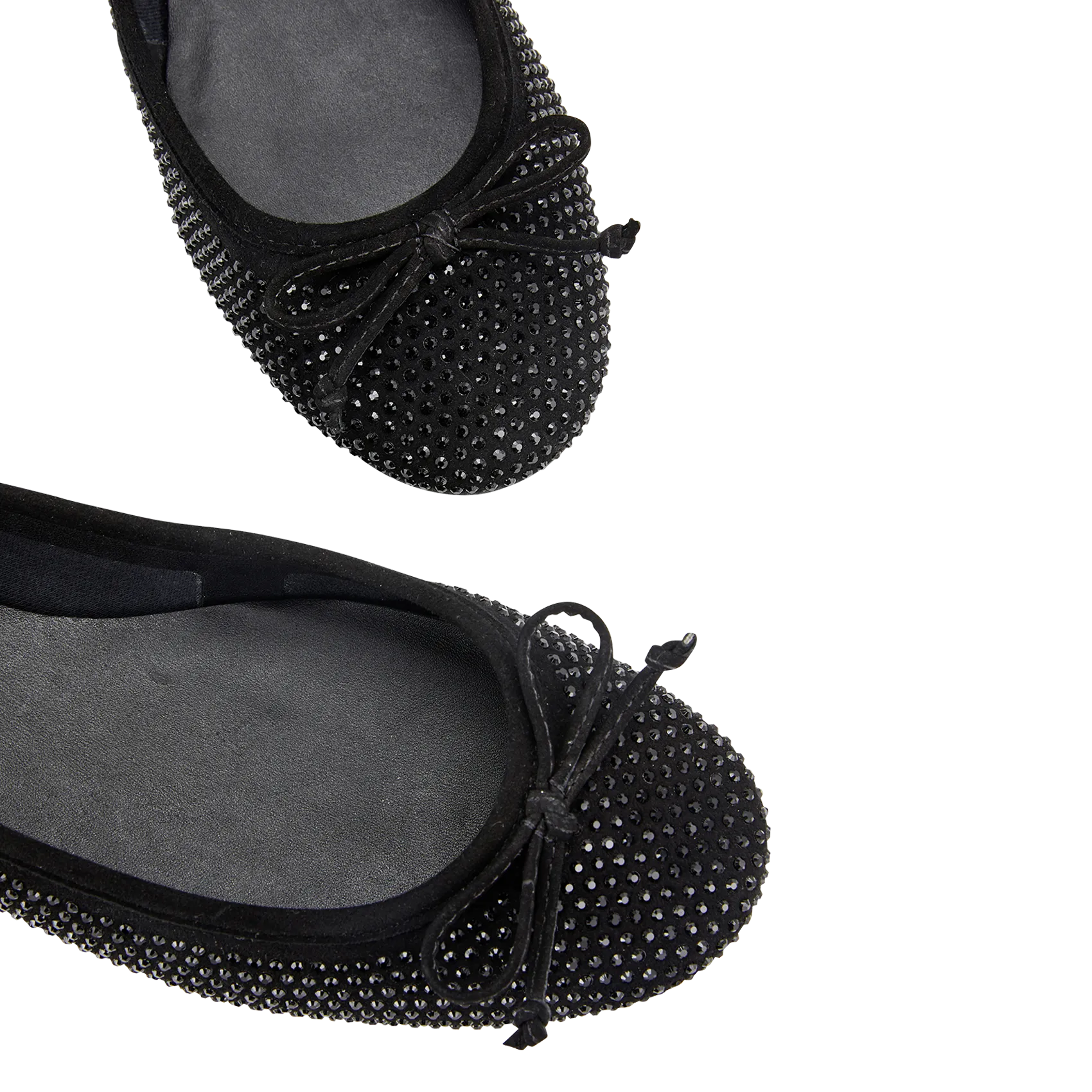  COSMOPARIS   ODINE - Ballerine in pelle con strass | Nero