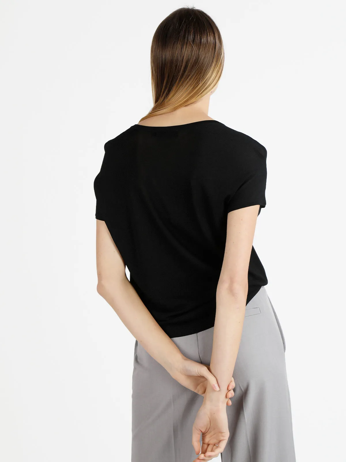 Coveri Moving Blouse femme col rond strass
