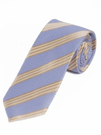 Cravatta d'affari stretta a righe blu cielo giallo blu