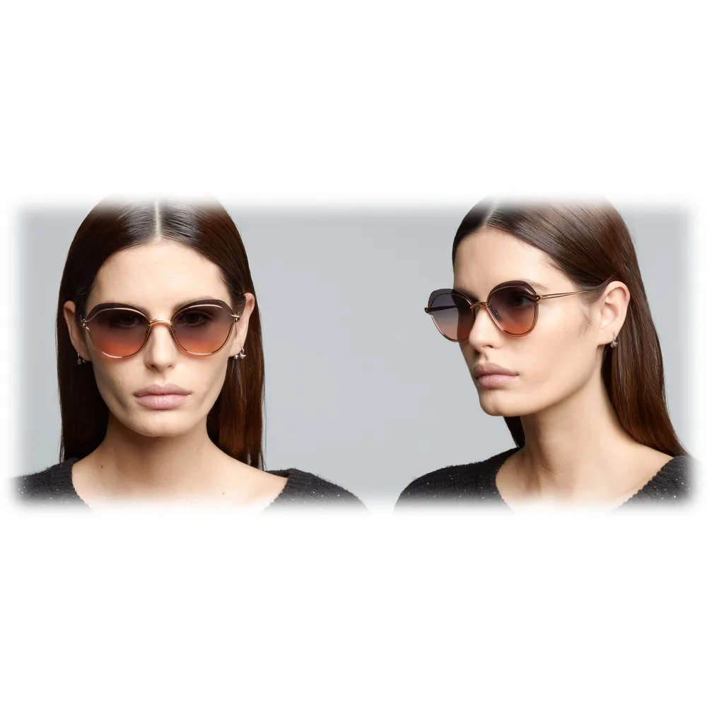 DITA - Nightbird-Two - Oro Giallo Ambra Rosa - DTS519 - Occhiali da Sole - DITA Eyewear