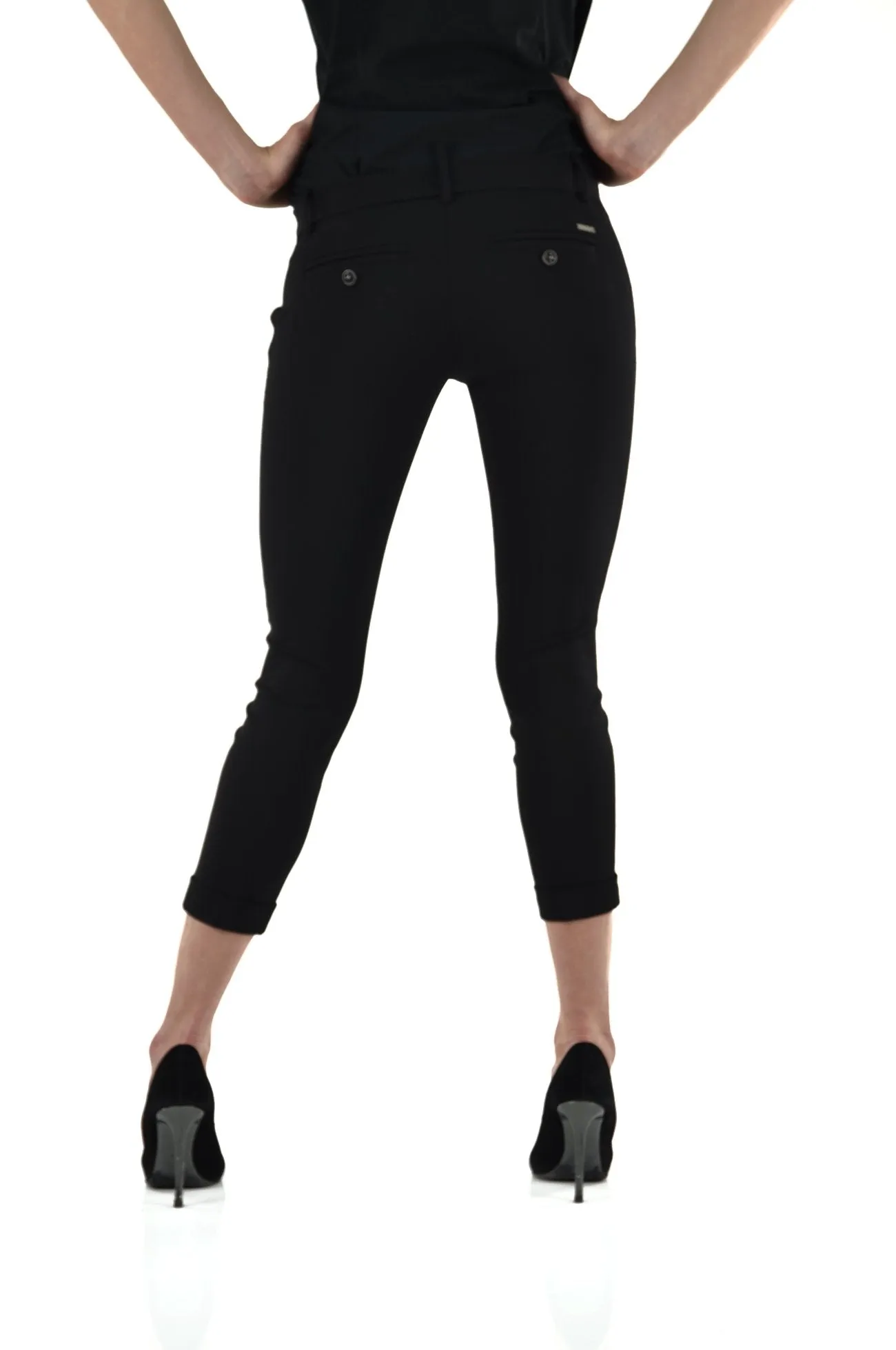 Dsquared2 Pantalone Nero Donna Lana Bottoni Mod.S75KA0414S36258090