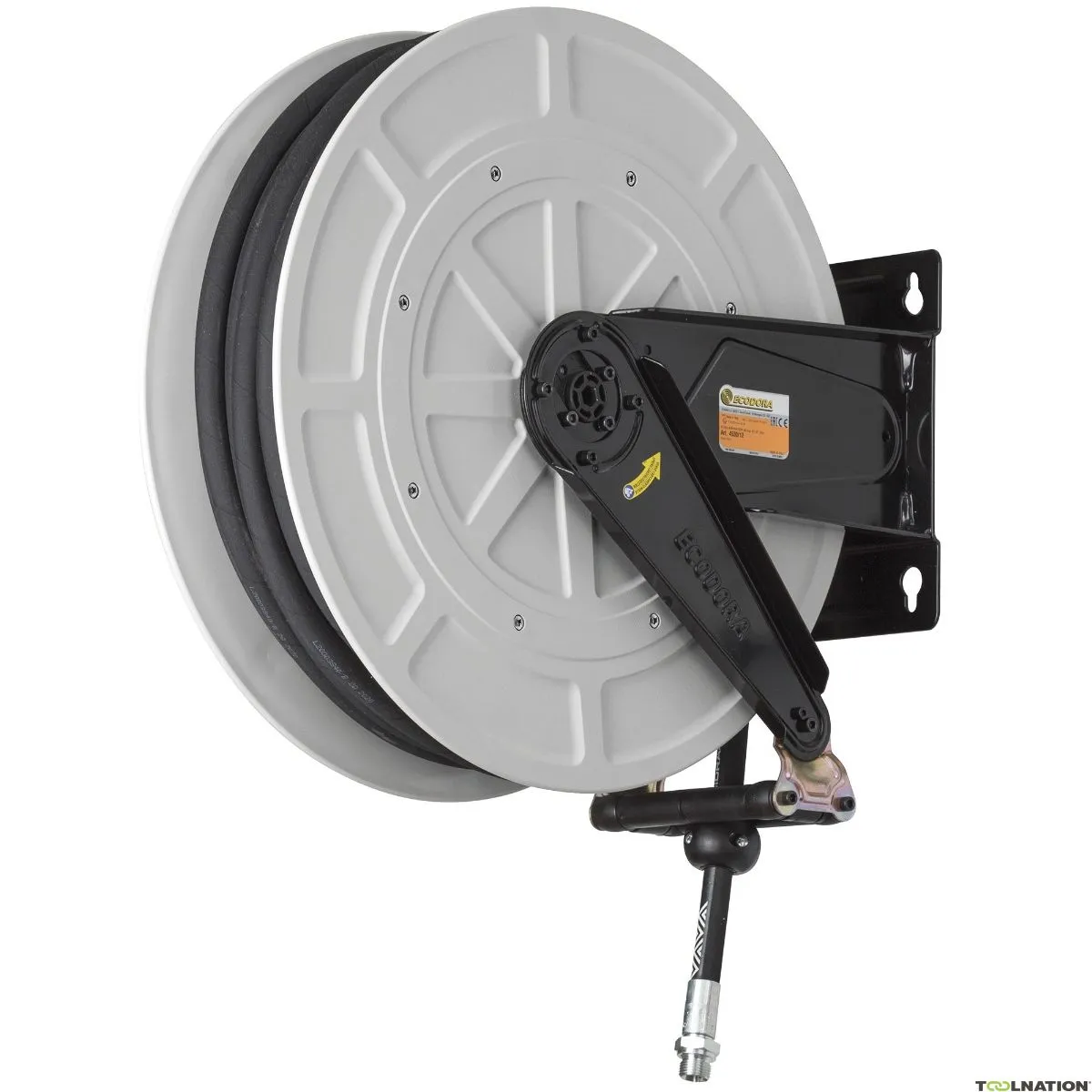 Ecodora 4530/12 Avvolgitore a parete Abs - Metallo 25M (Aria/Acqua 70°C) - 20Bar - Tubo flessibile 1/2"