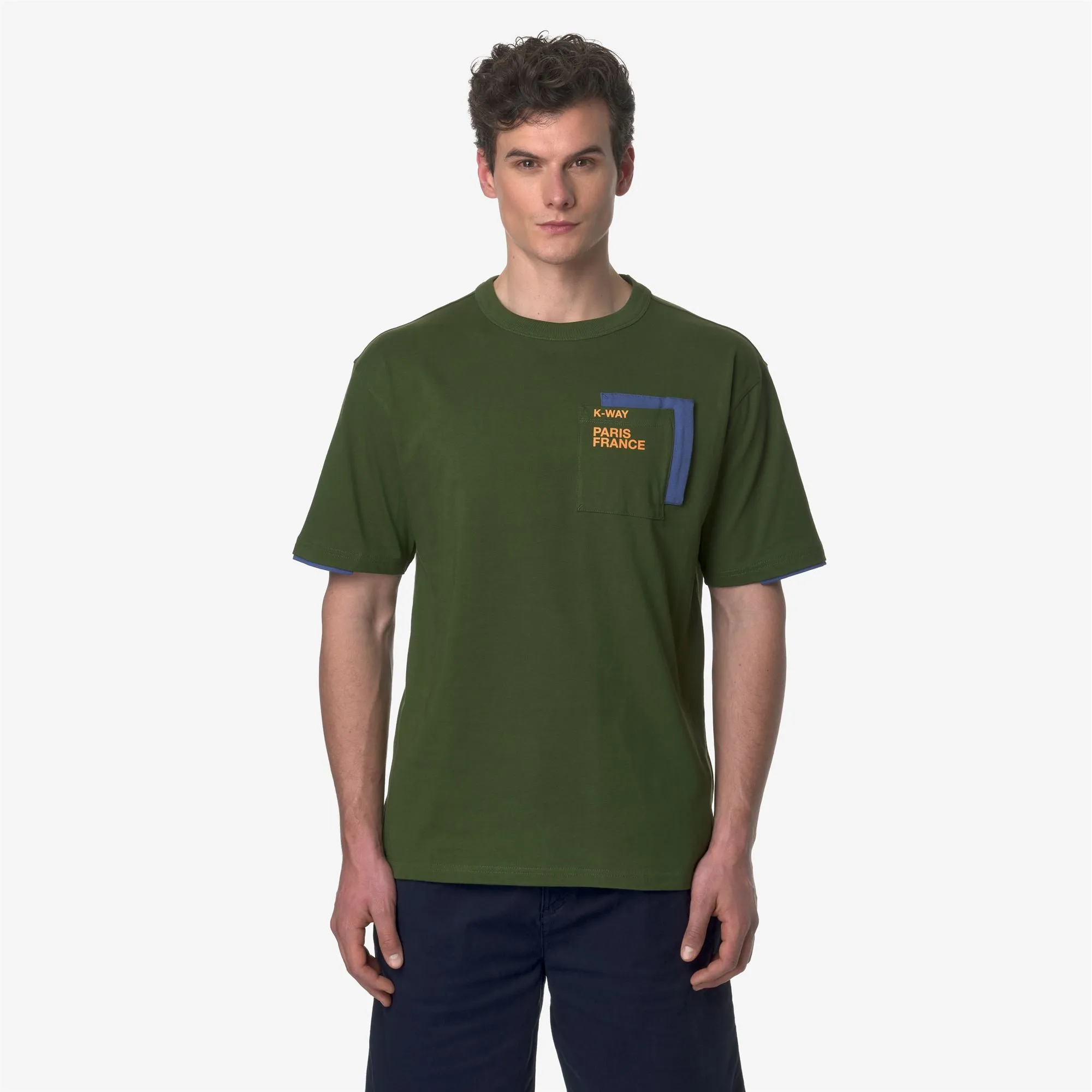 FANTOME CONTRAST POCKETS GREEN CYPRESS-BLUE FIORD-ORANGE MD