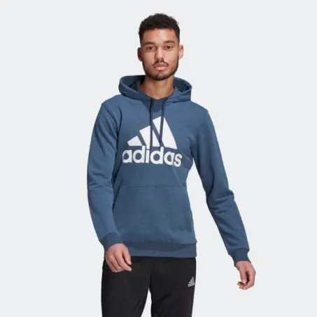 Felpa Adidas Uomo Hoodie Essentials Big Logo GM6965 Blu