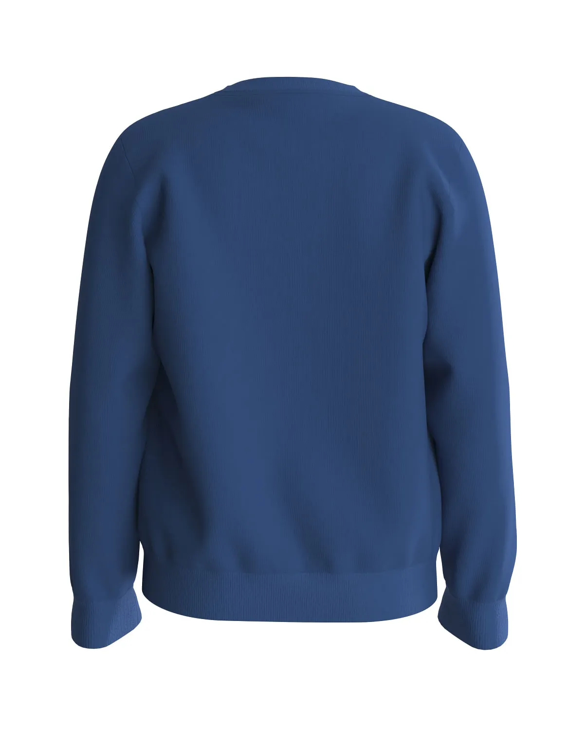 Felpa blu indaco girocollo in cotone con stampa logo triangolo rosso 8-16 anni