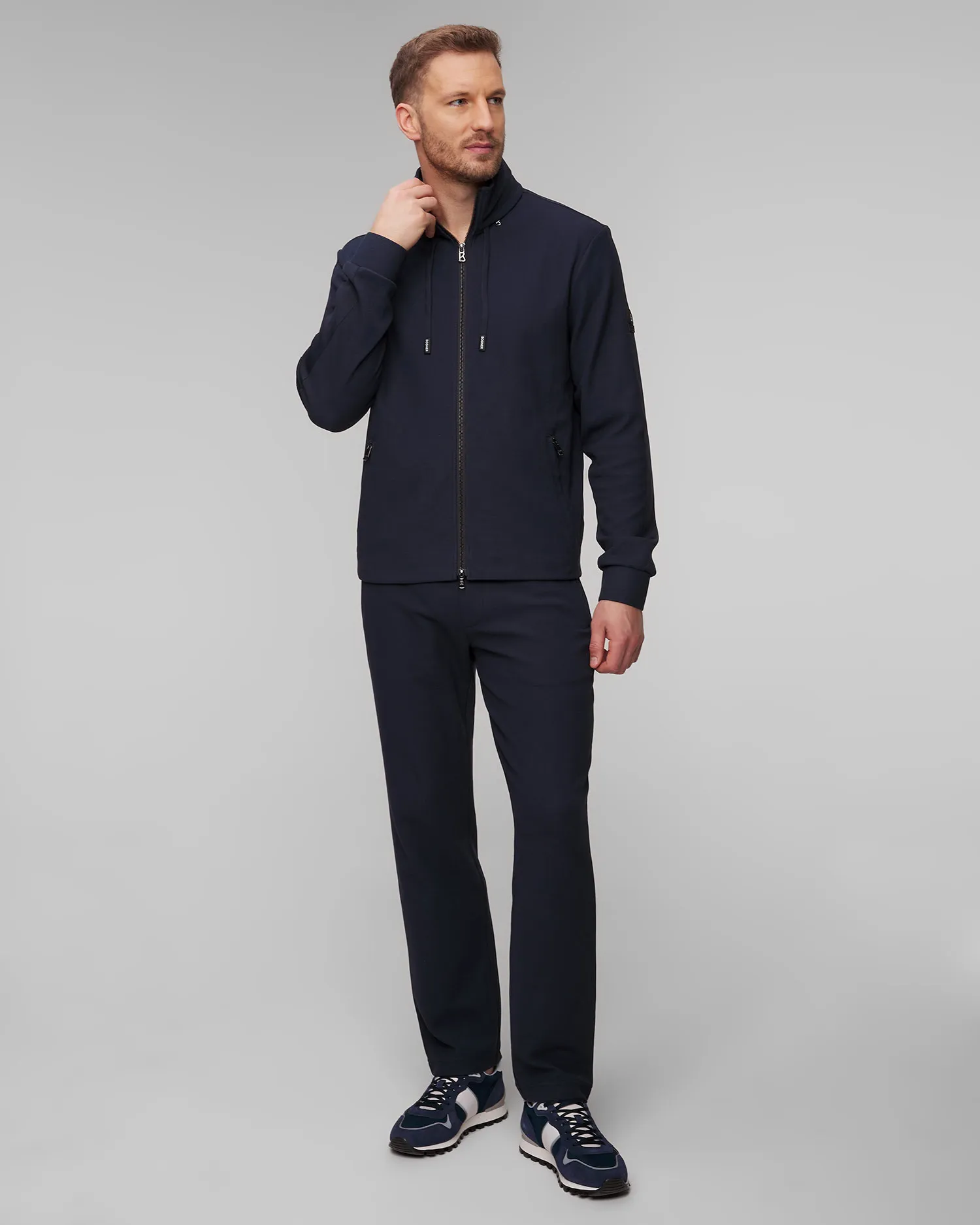 Felpa blu scuro da uomo BOGNER Joshi 88278865-464