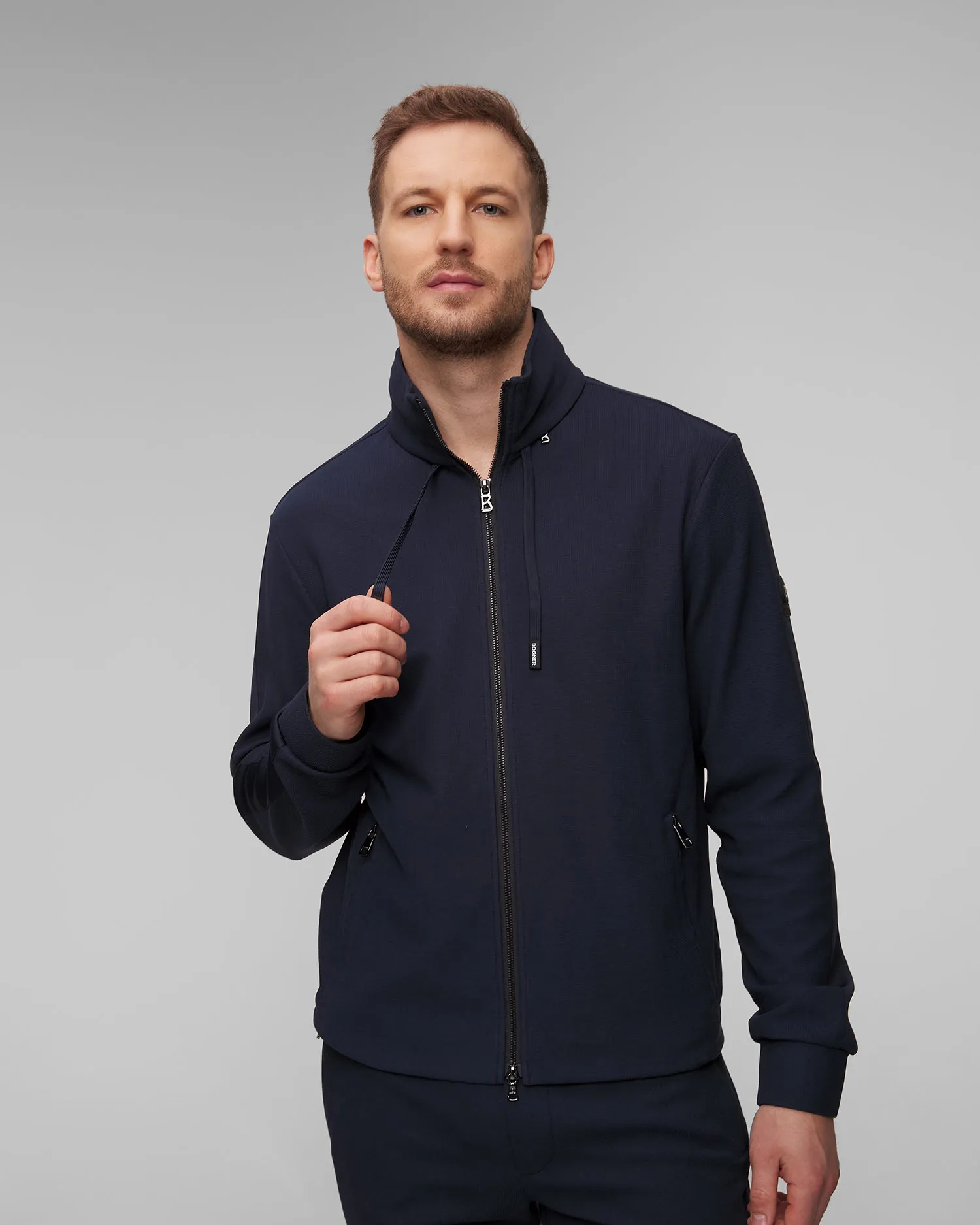 Felpa blu scuro da uomo BOGNER Joshi 88278865-464