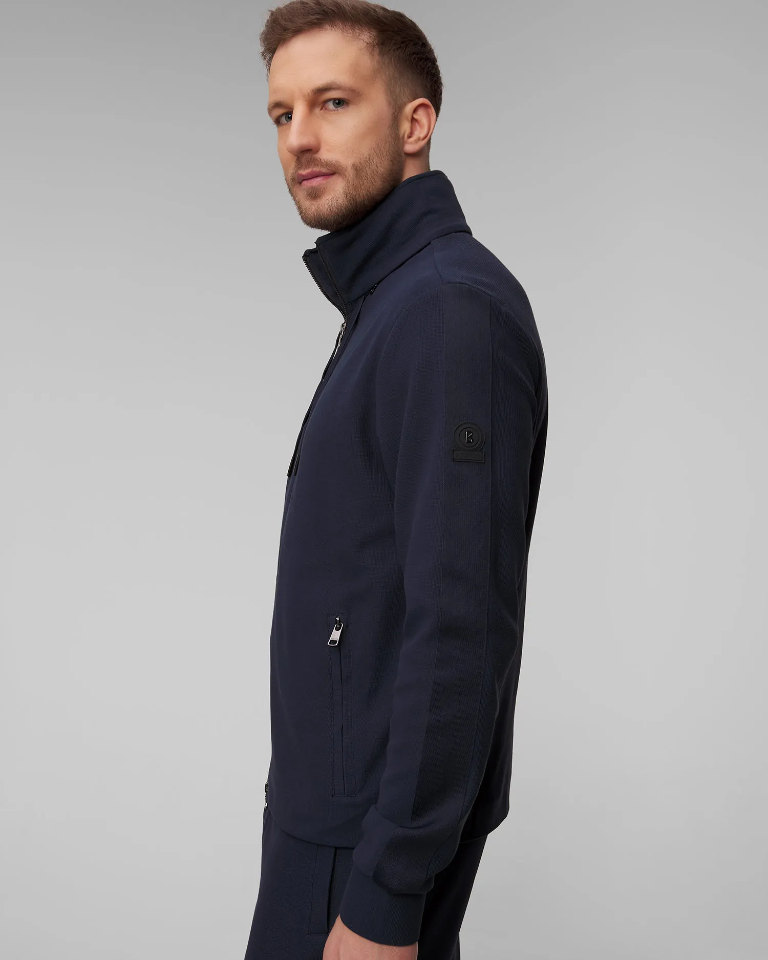 Felpa blu scuro da uomo BOGNER Joshi 88278865-464