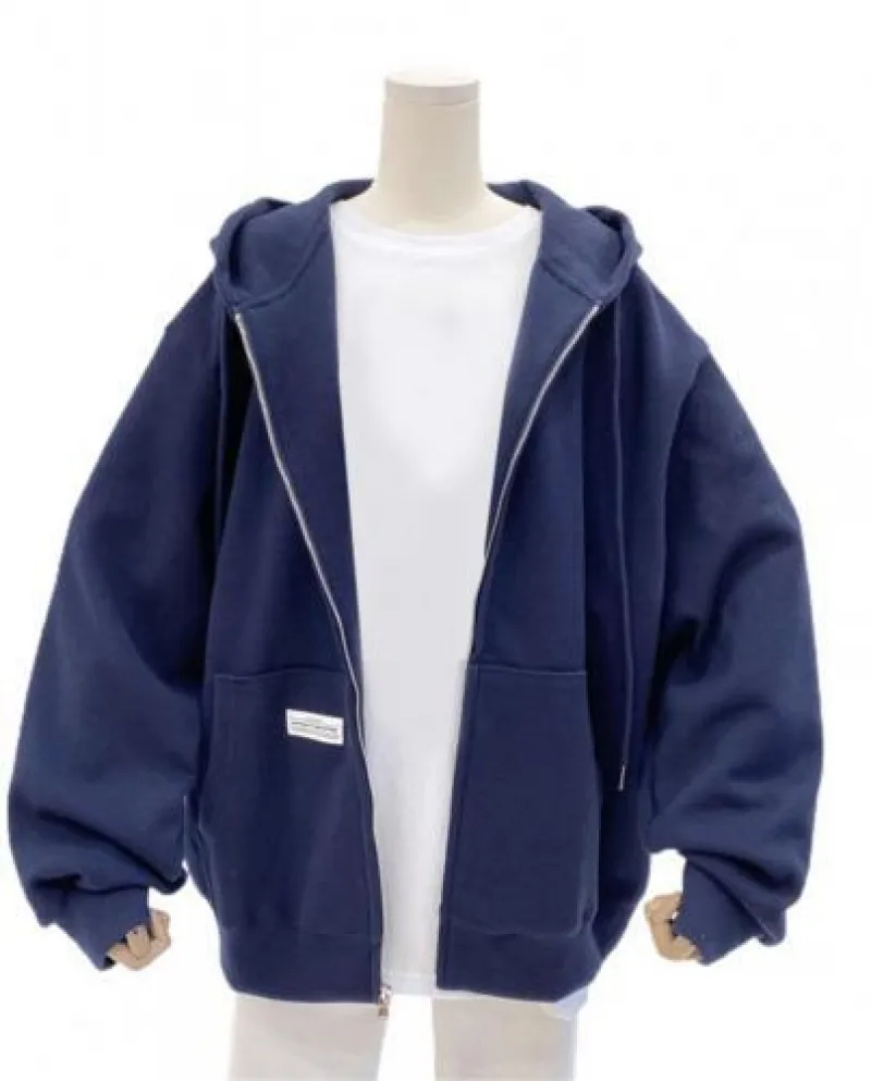 Felpa con cappuccio da donna allentata Felpa con cerniera stile autunno inverno esterno caldo