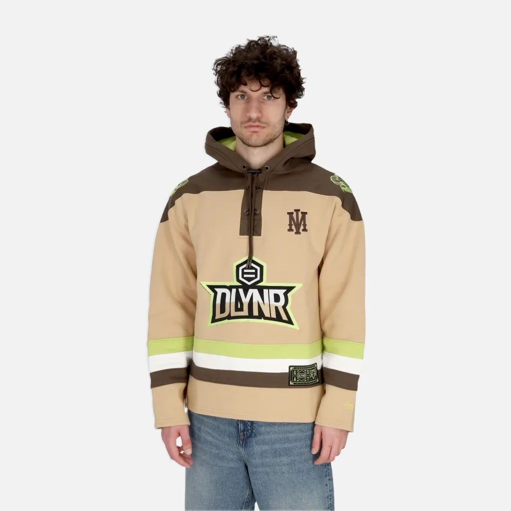 felpa tipo hockey uomo goat hockey hoodie BEIGE