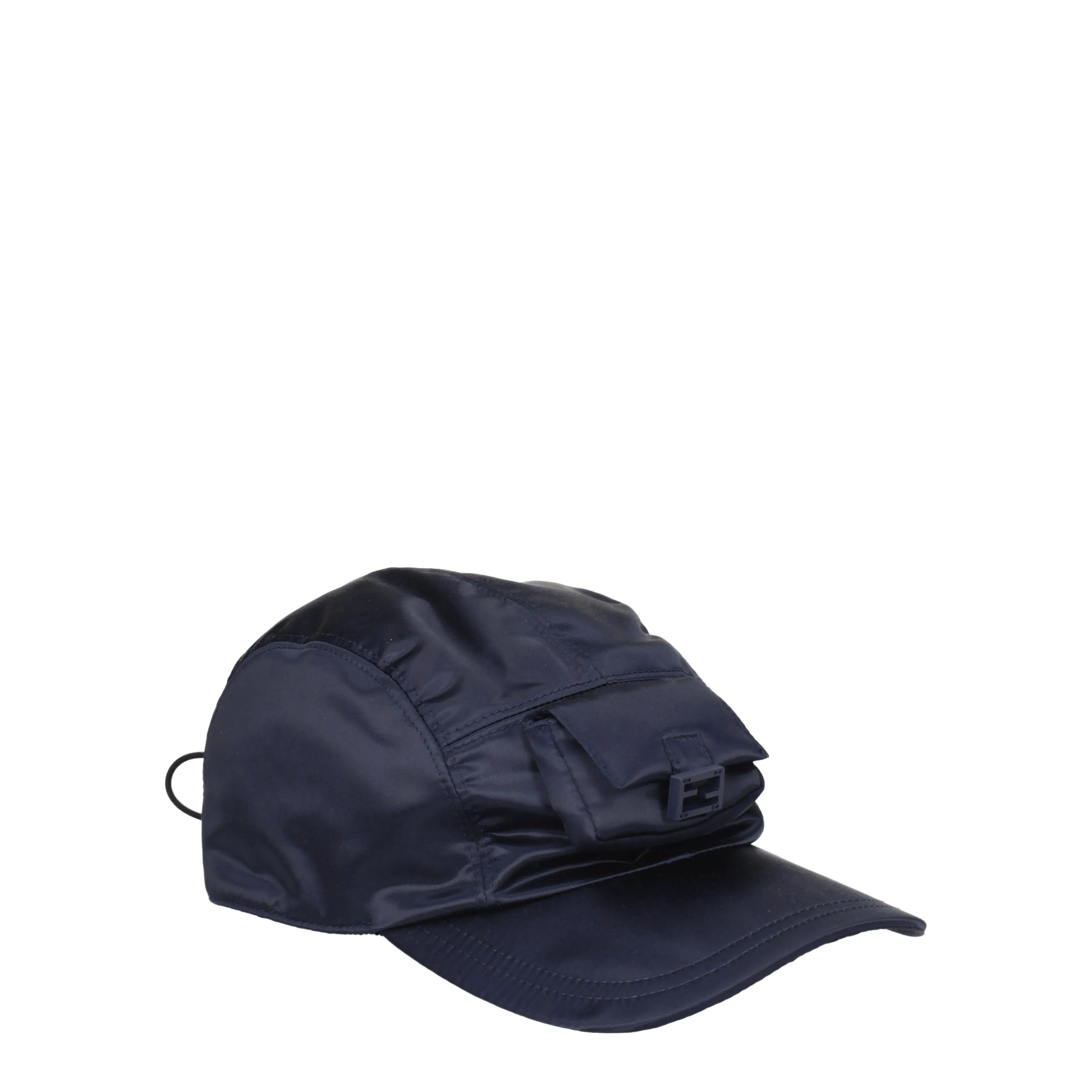 Fendi Cappelli Uomo Poliammide Blu