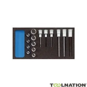 Gedore 2308932 1500 CT1-IN 19 Set di chiavi a bussola LKM in modulo CT 15 pezzi