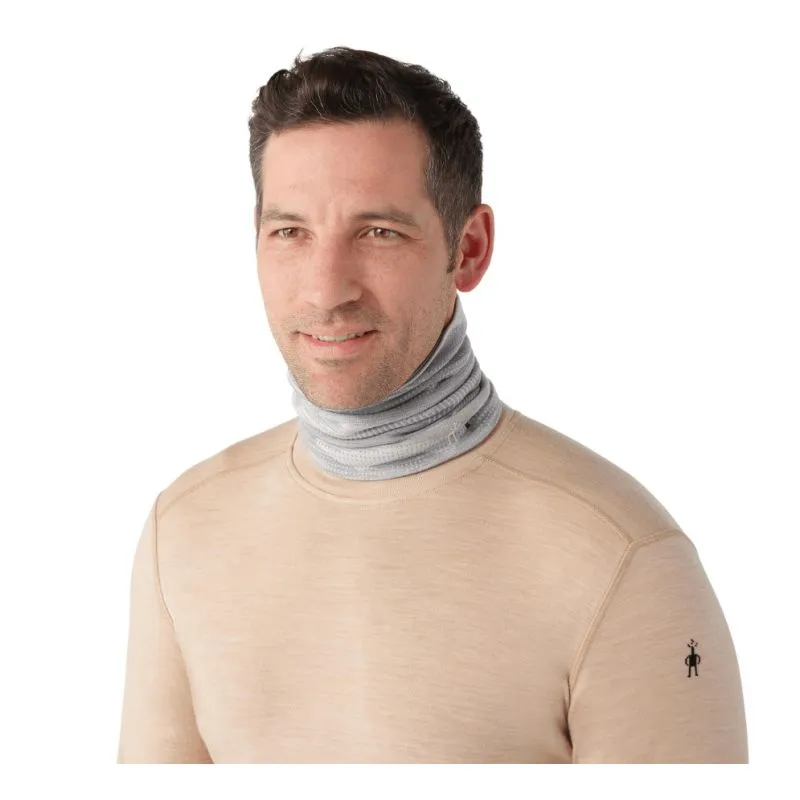Ghetta per il collo Smartwool Ghetta termica per il collo reversibile in Merino (paesaggio montano grigio chiaro)