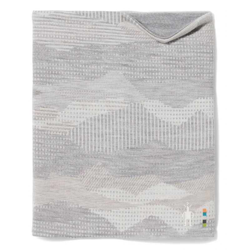 Ghetta per il collo Smartwool Ghetta termica per il collo reversibile in Merino (paesaggio montano grigio chiaro)