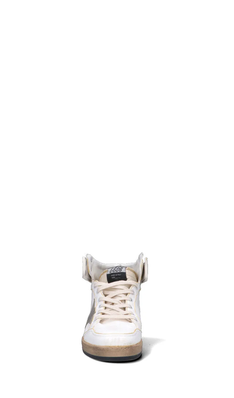 GOLDEN GOOSE SKY-STAR Sneaker uomo bianca/grigia in pelle